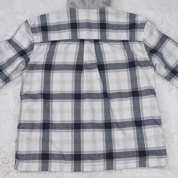 EDDIE BAUER Gray Plaid Hooded Jacket - Picture 10 of 17